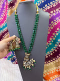 Elegant Beads Long Haram Set with Matching Earrings