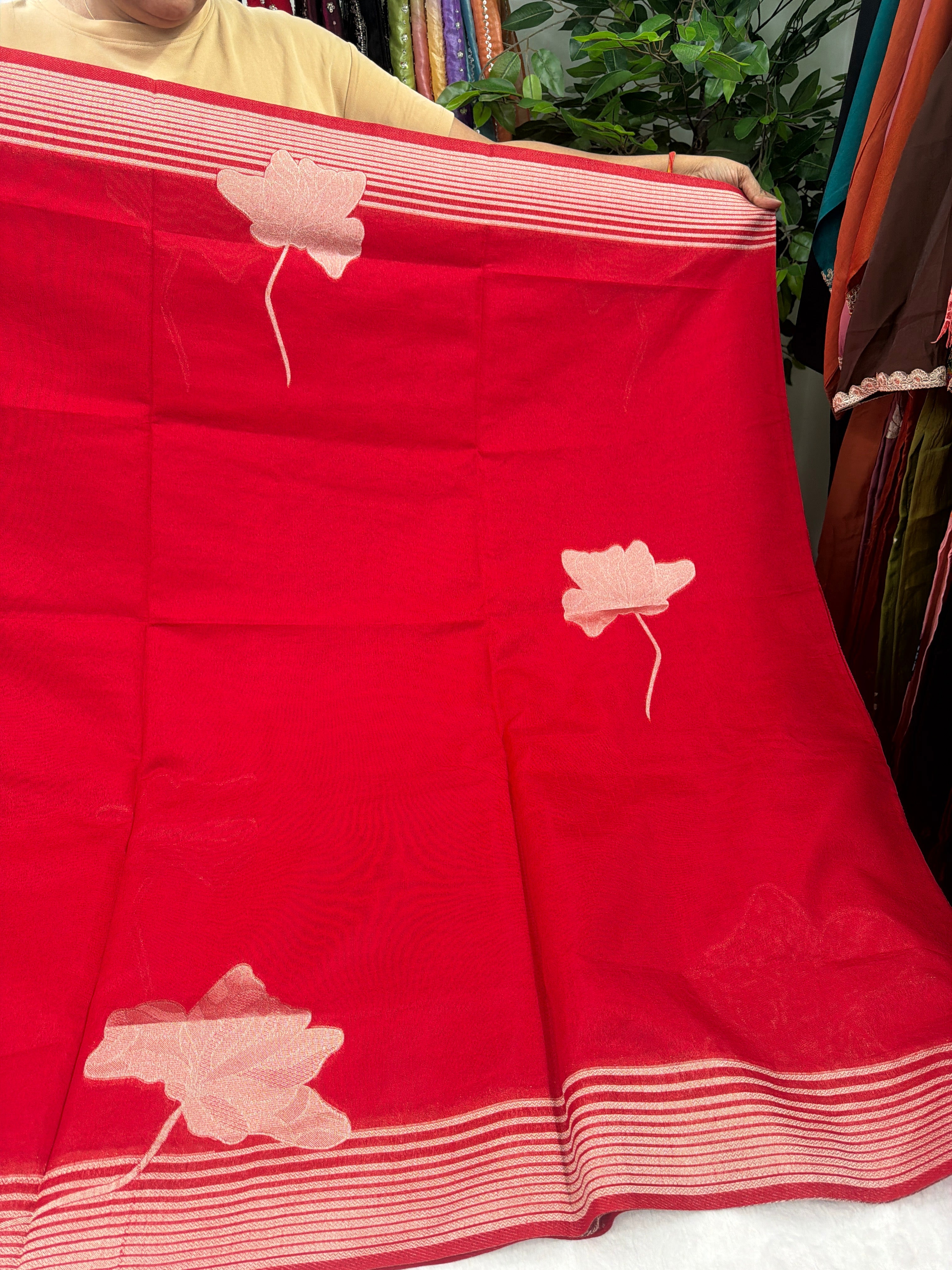Elegant Tussar Silk Saree with Ready-Stitched Blouse ✨