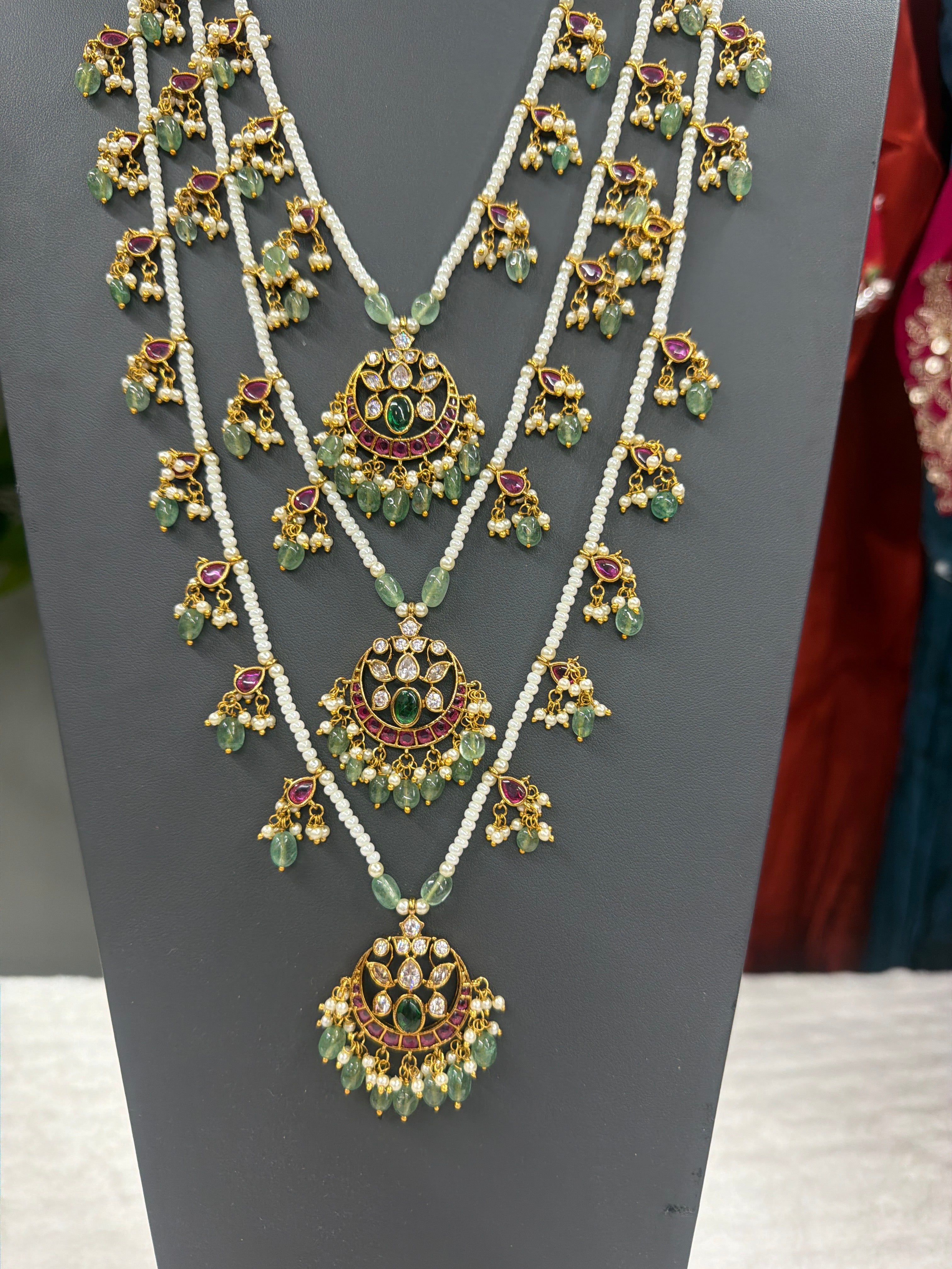 Rajashree Multi-Layer Pearl Haram