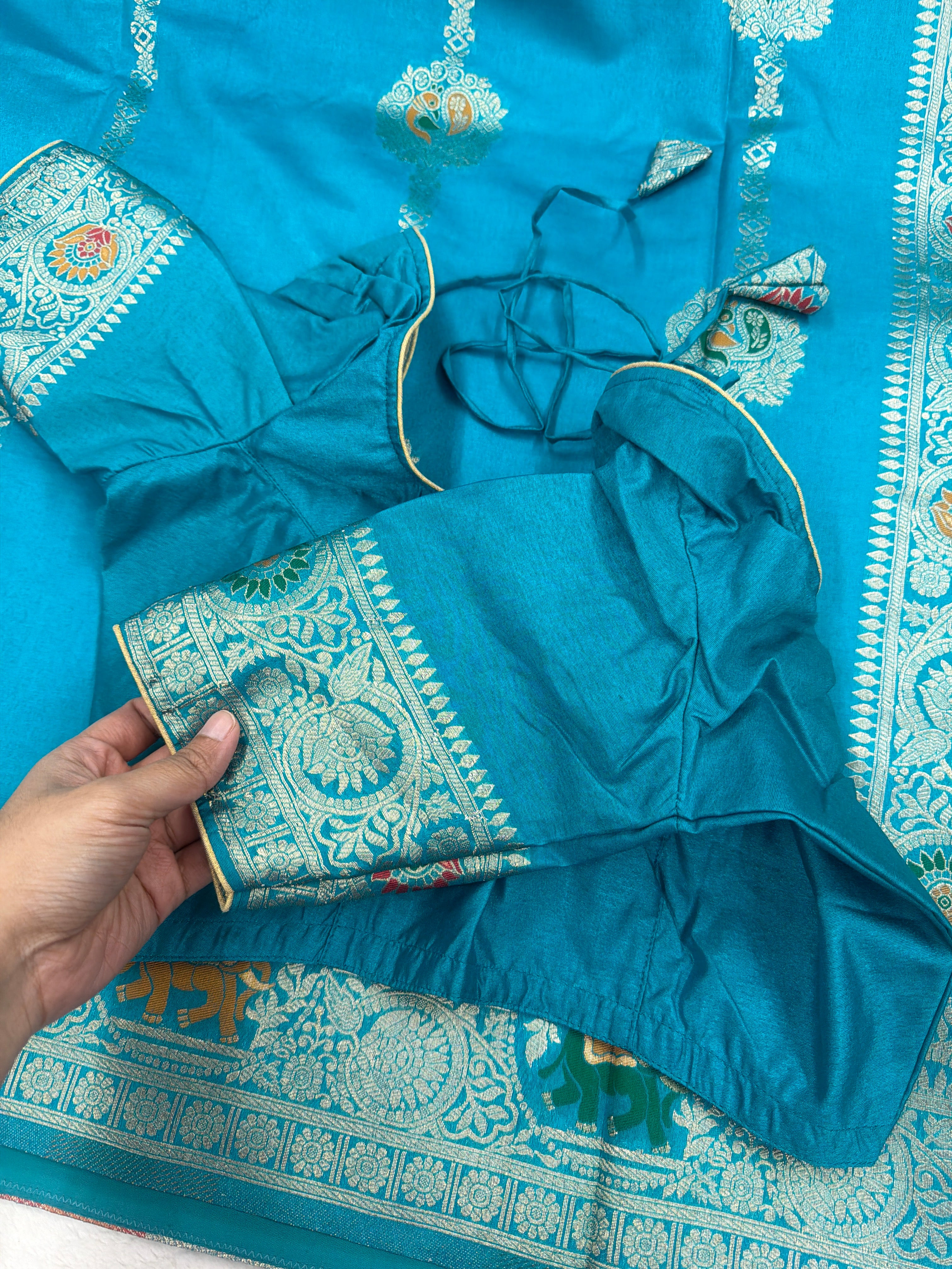 Premium Tussar saree with stitched blouse