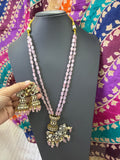 Elegant Beads Long Haram Set with Matching Earrings