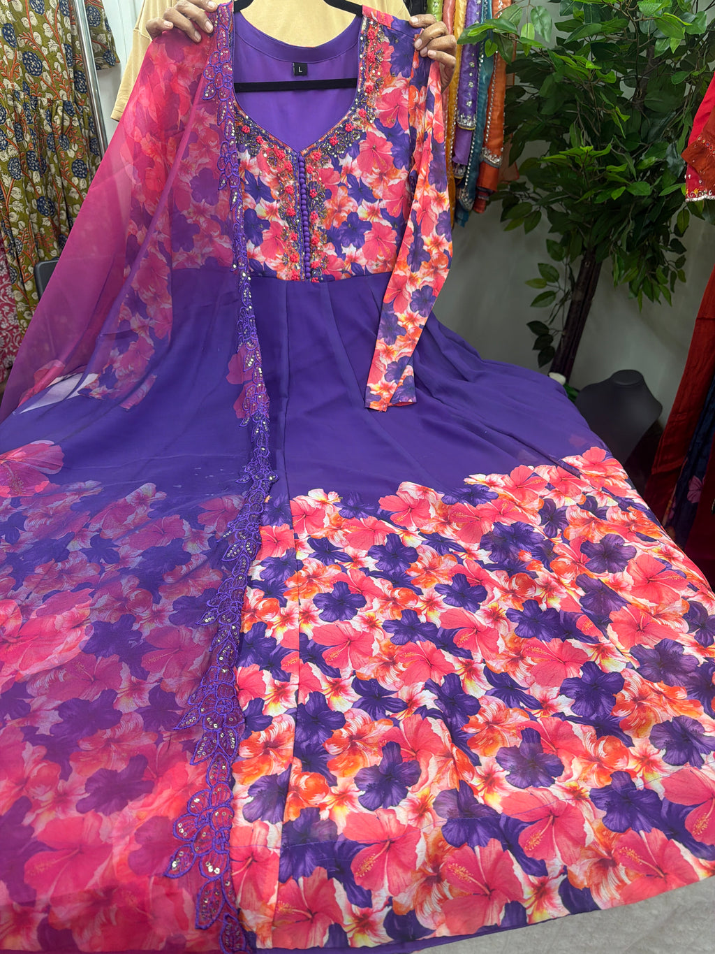 frock-style outfits with dupatta