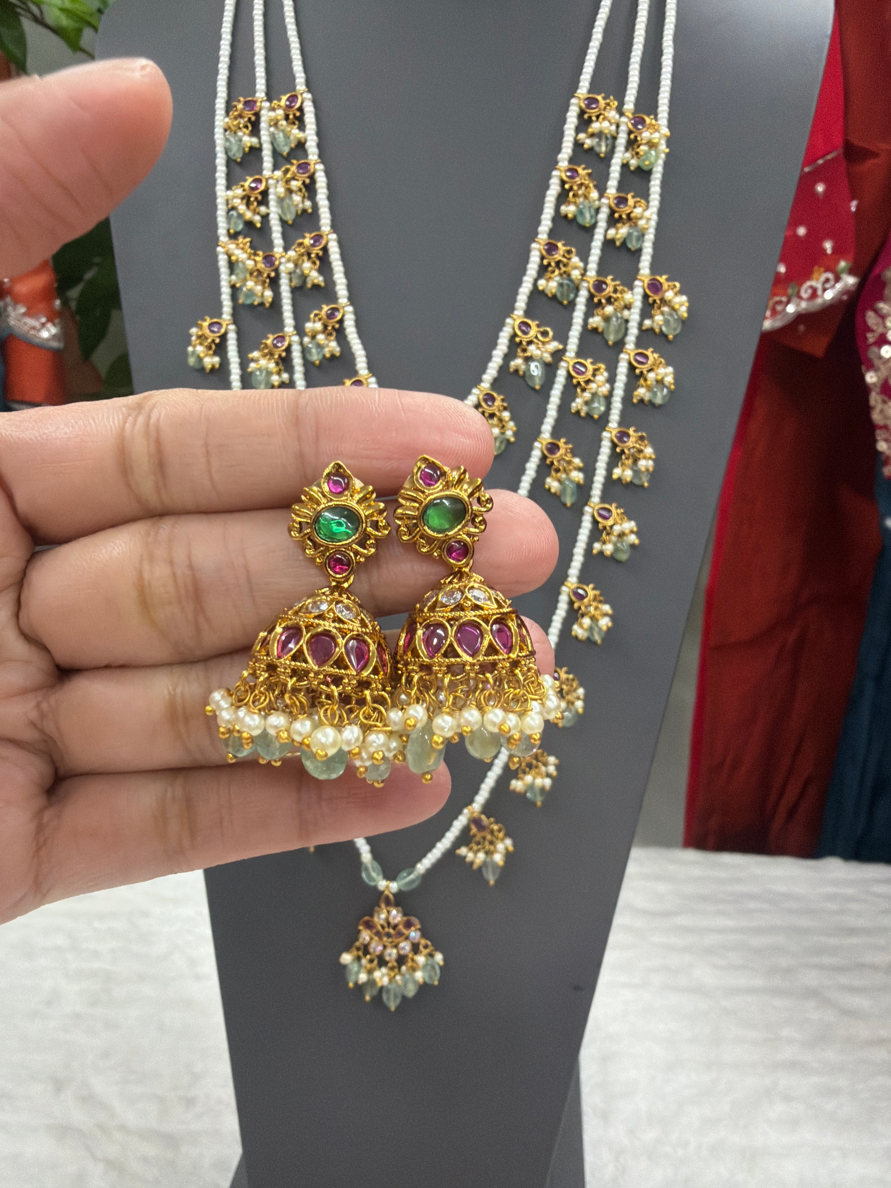 Rajashree Multi-Layer Pearl Haram
