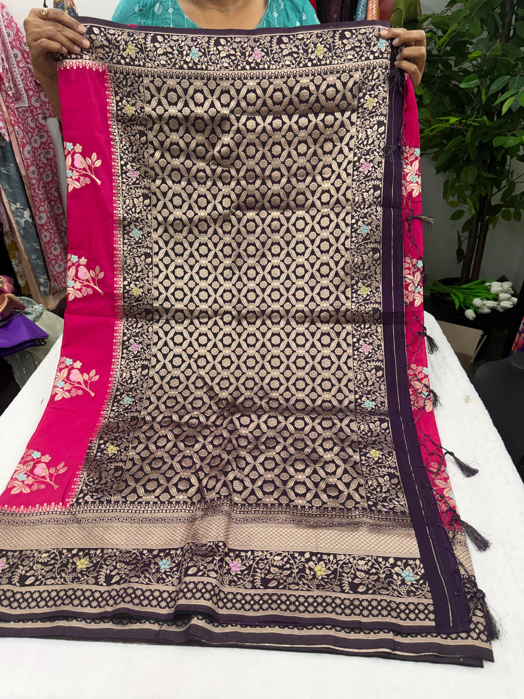 Saree with stiched blouse
