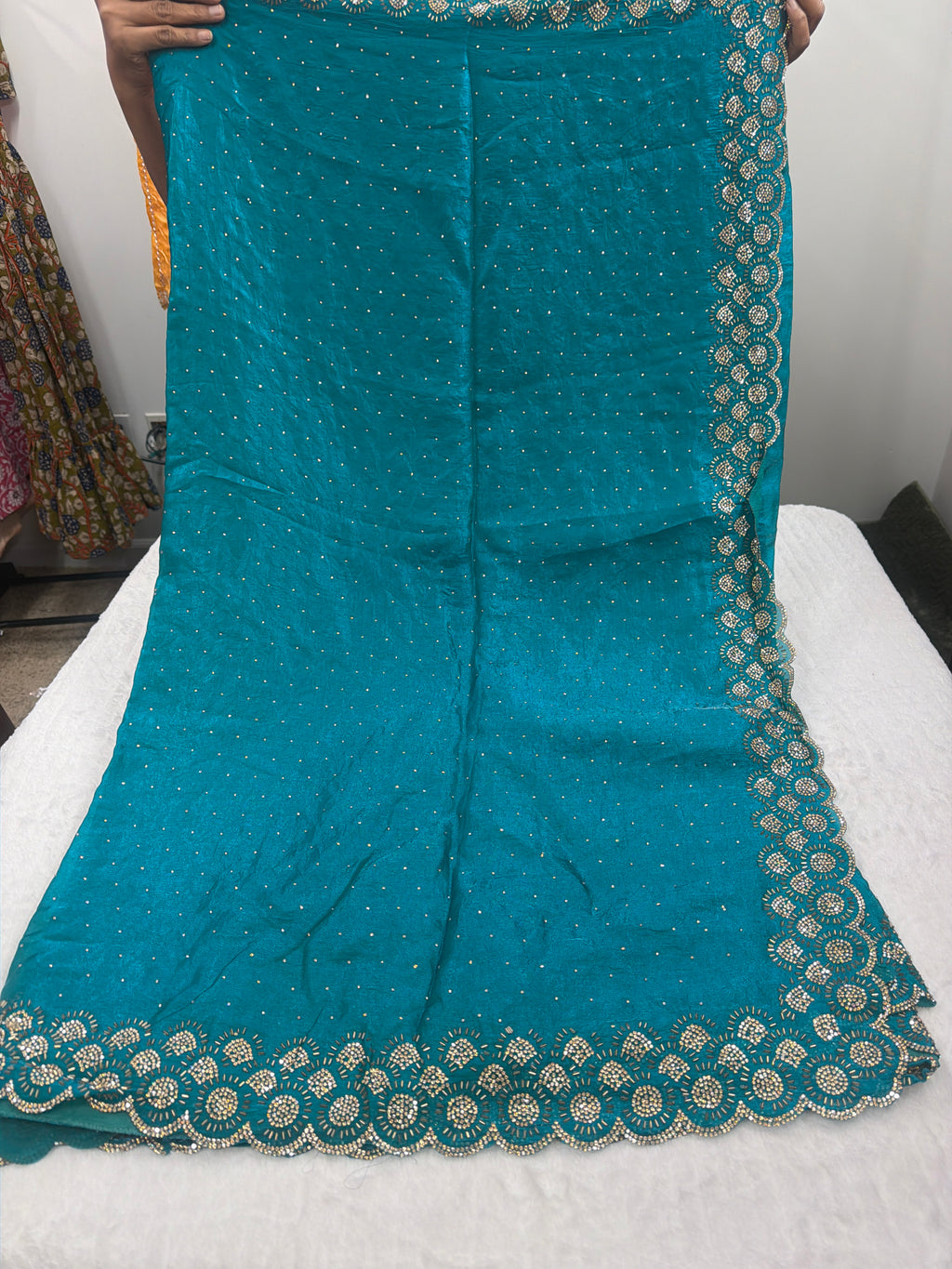 Fendy silk party wear saree with stitched blouse 💫