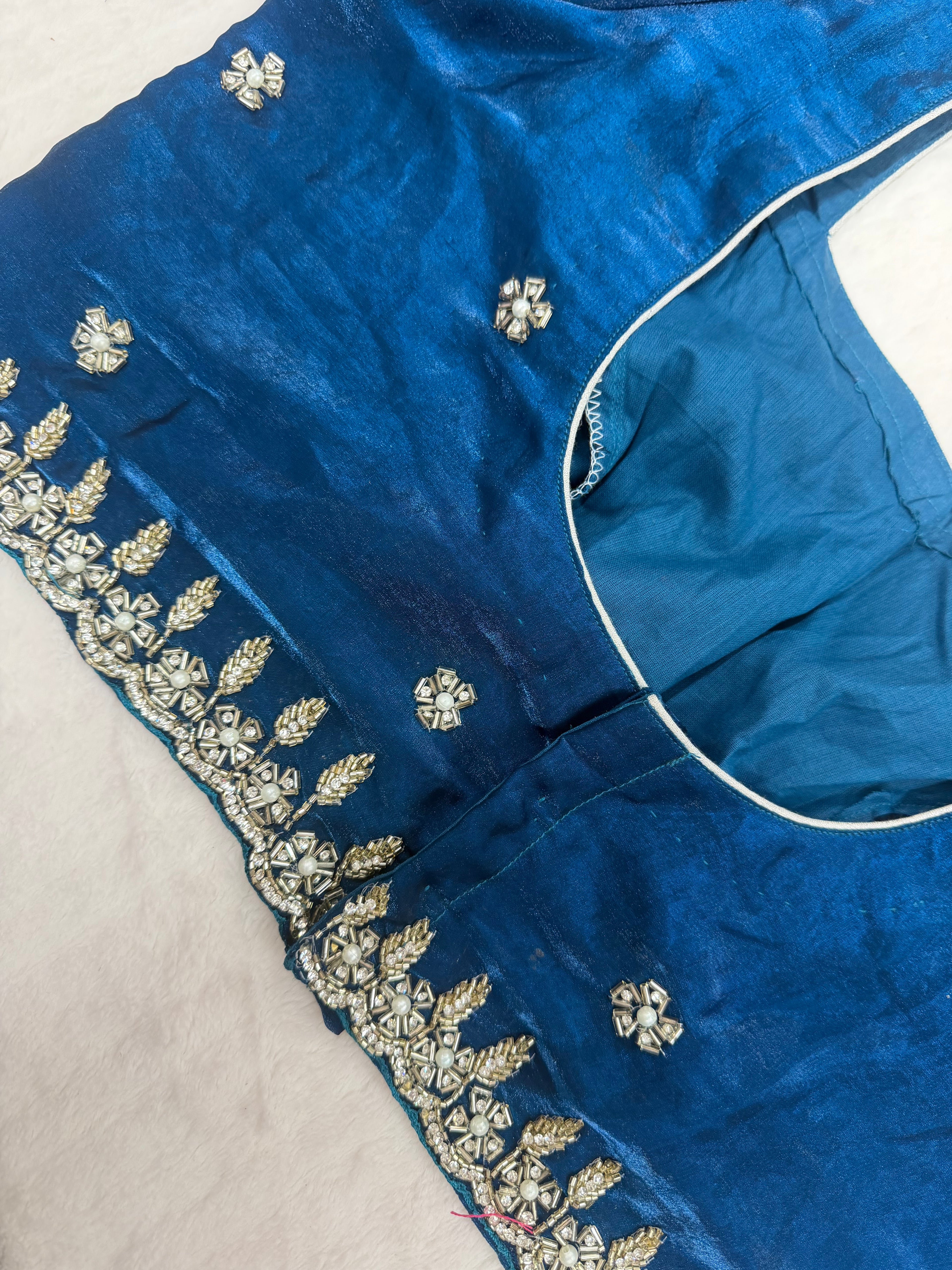 Premium party wear saree with stiched blouse