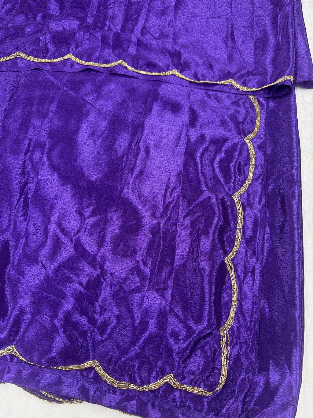 Chinon Crepe Saree with Stitched Blouse