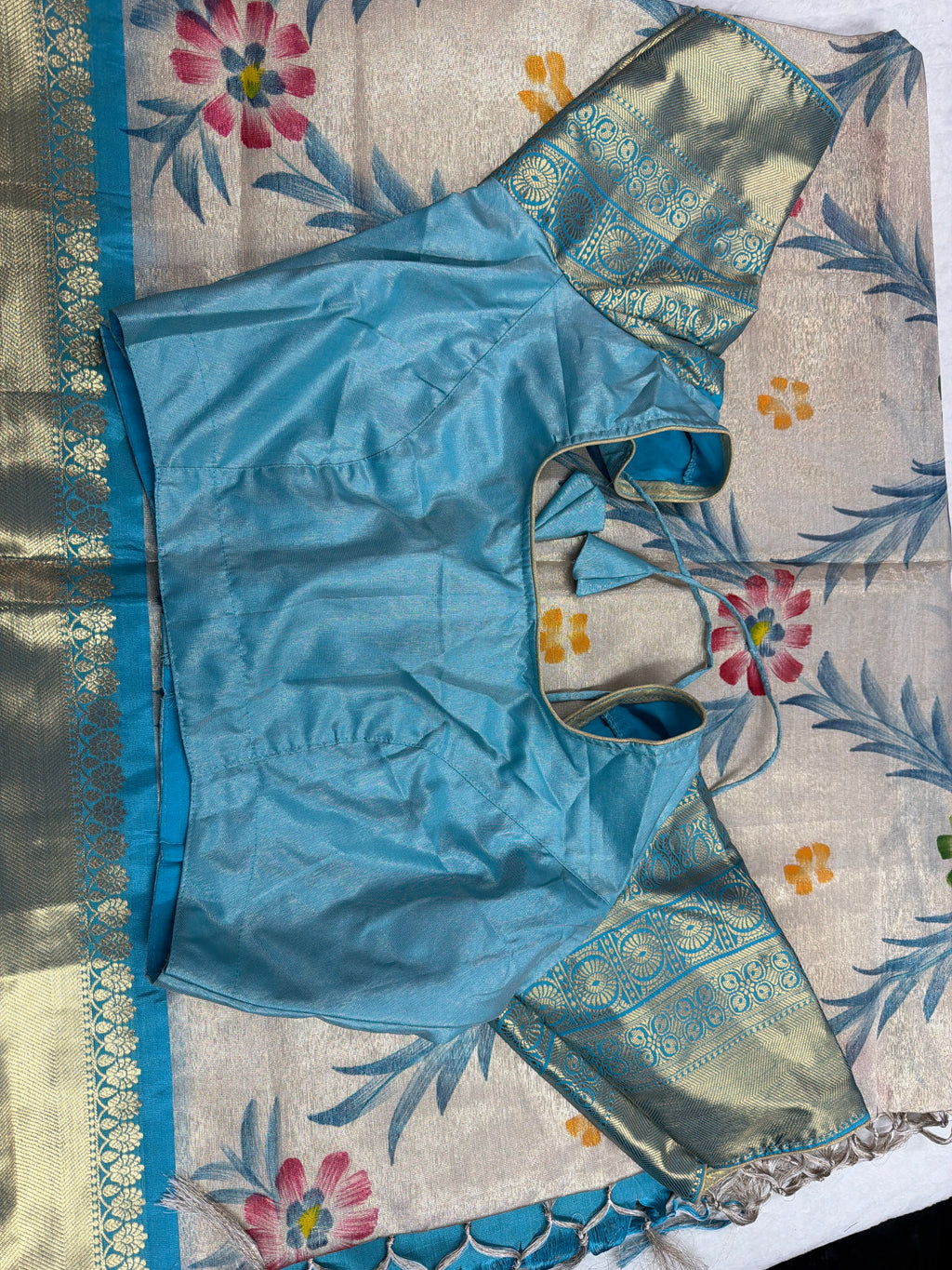 Sarees with stiched blouse