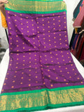 Semi gadwal saree with stiched blouse