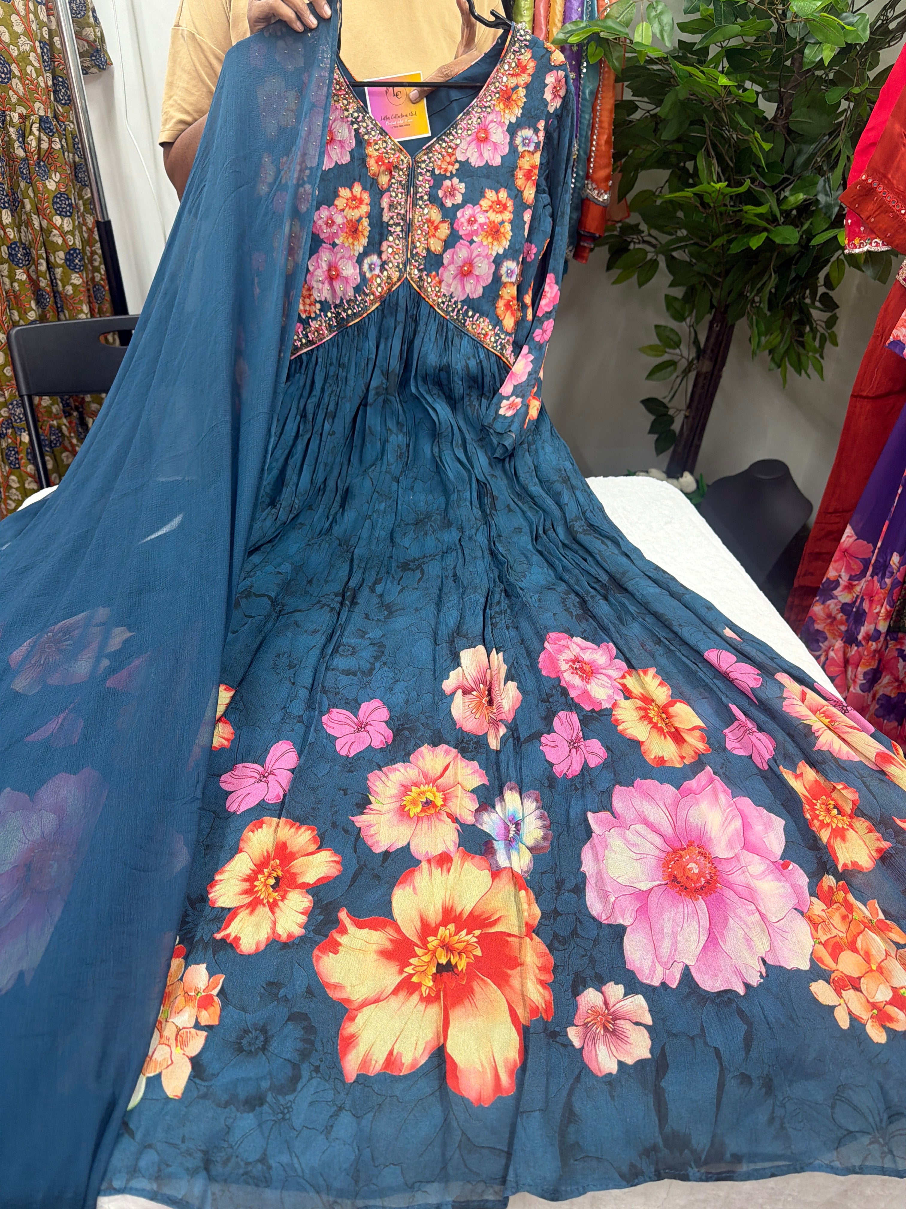 frock-style outfits with a dupatta