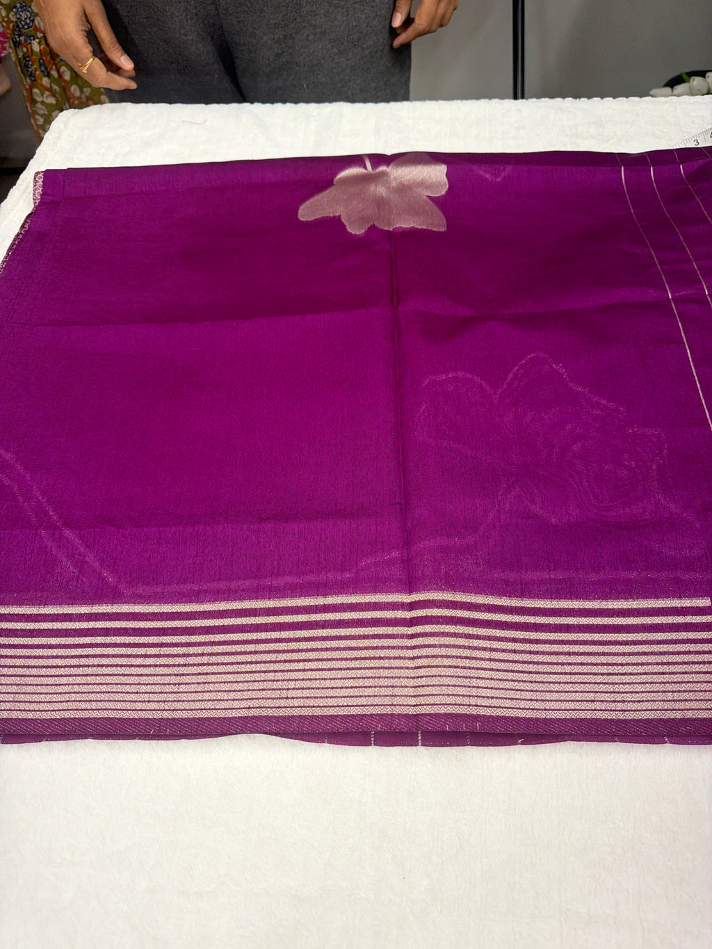 Elegant Tussar Silk Saree with Ready-Stitched Blouse ✨