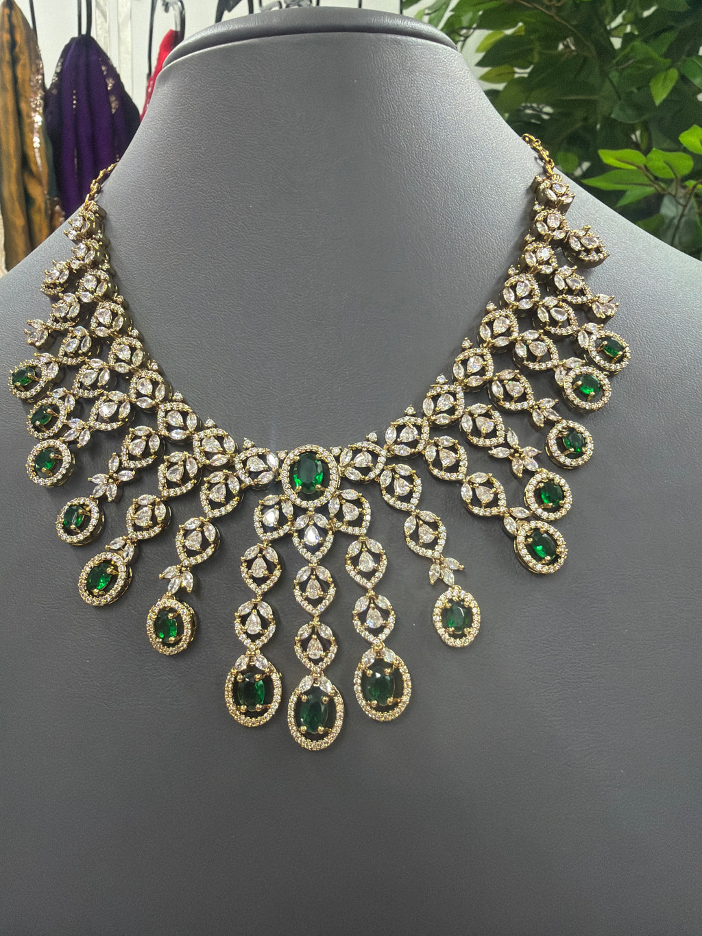 Heavy Designer Necklace Set with Earrings