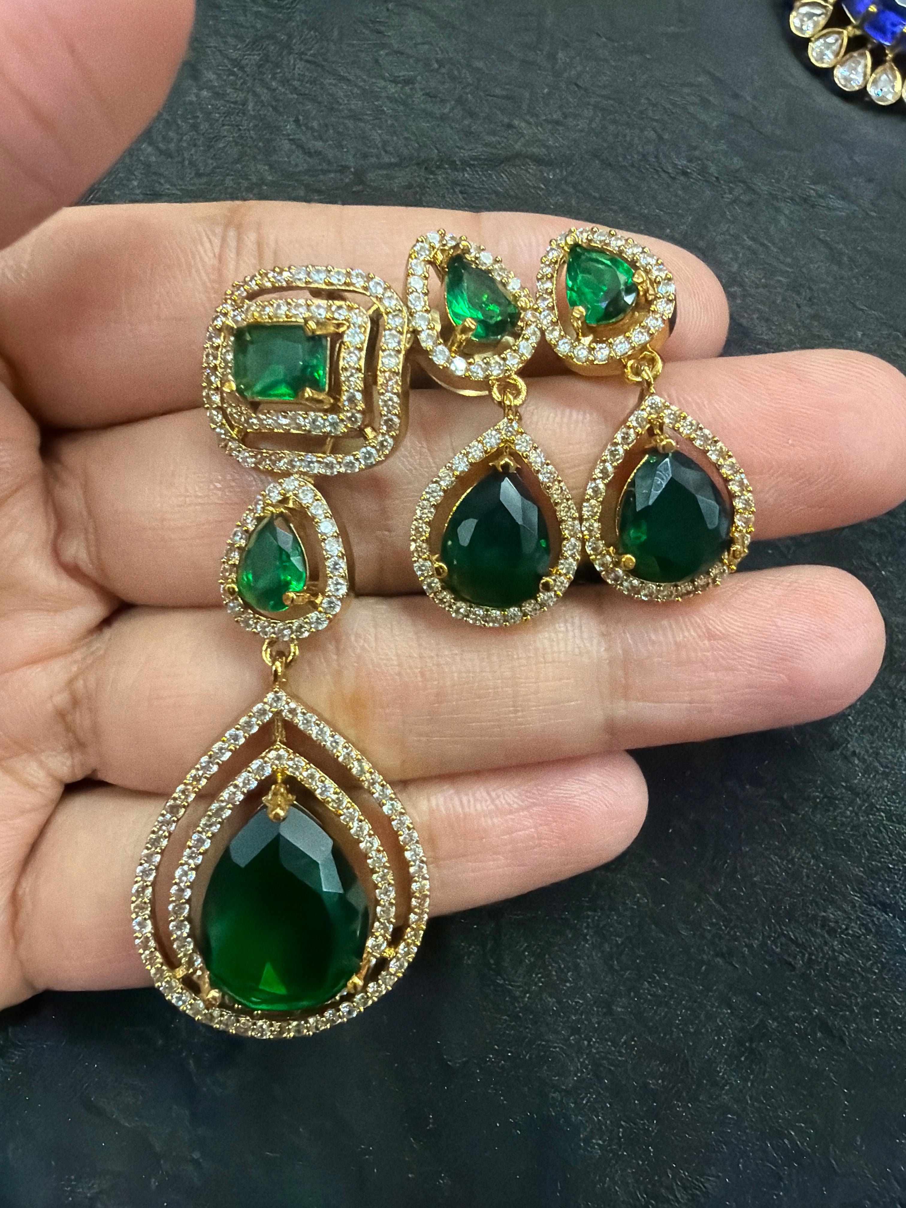 Elegant pendant set paired with earrings