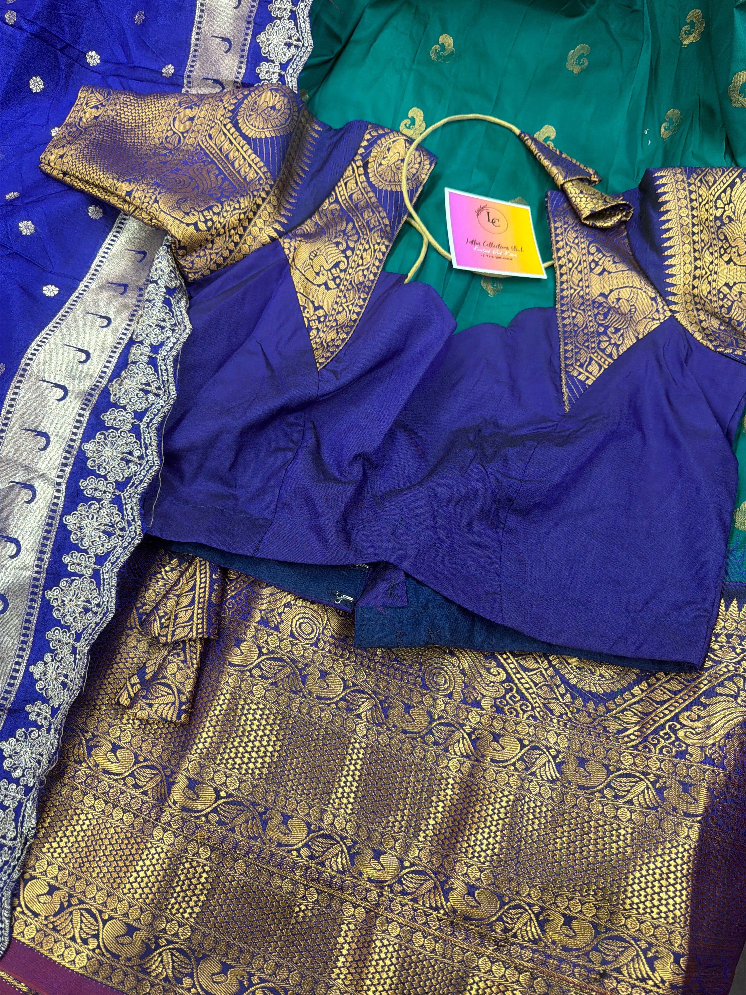 🌸 Semi Gadwal Full Stitched Lehenga 🌸