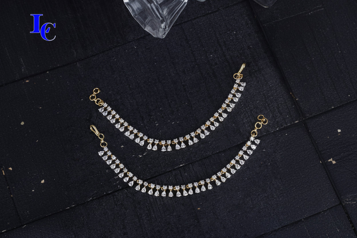 Premium Diamond Finish Ear Chains