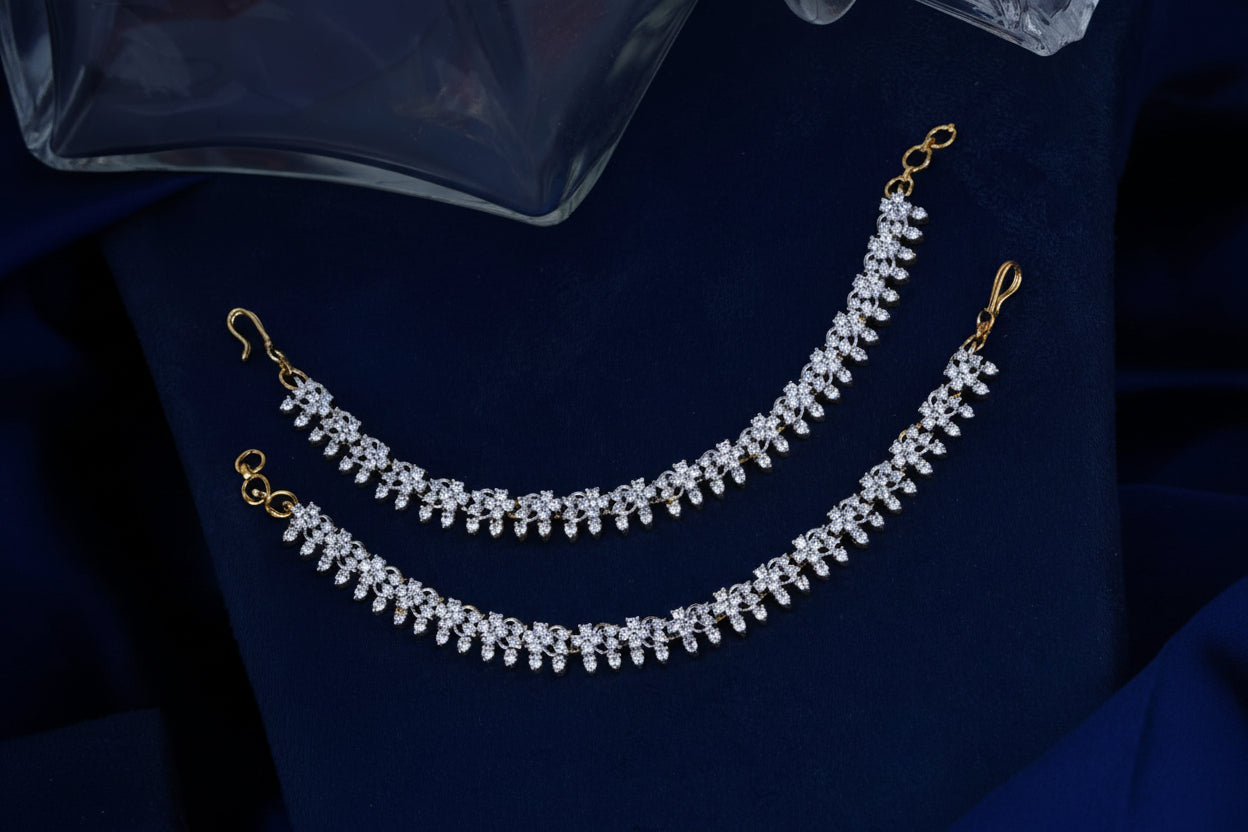 Premium Diamond Finish Ear Chains