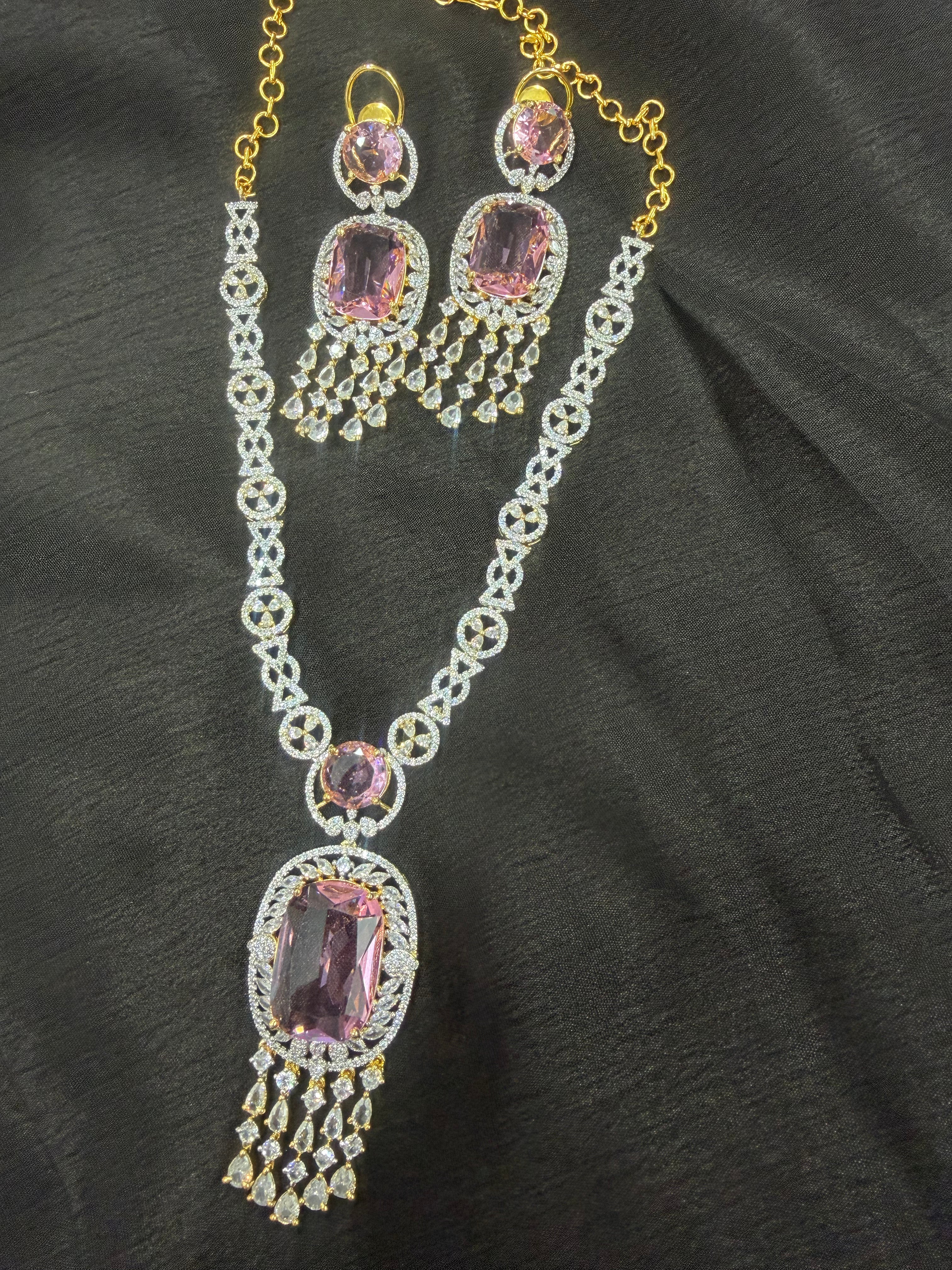 Statement necklace set with matching earrings