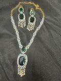Statement necklace set with matching earrings
