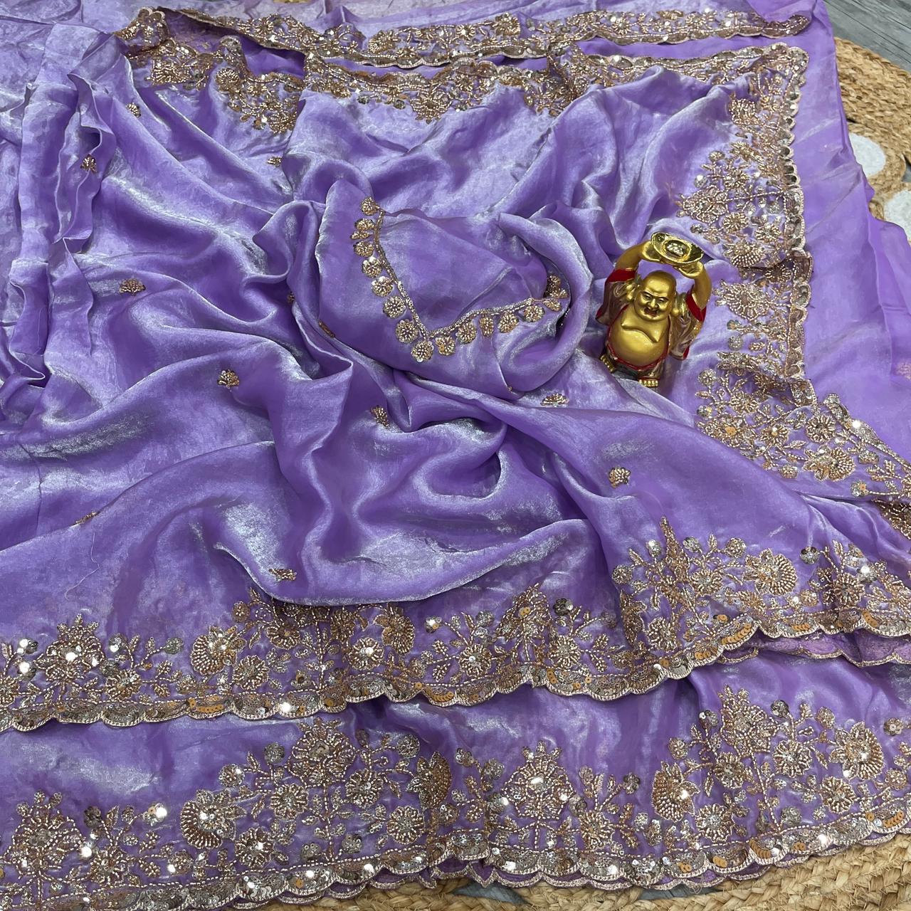 Premium saree with stiched blouse