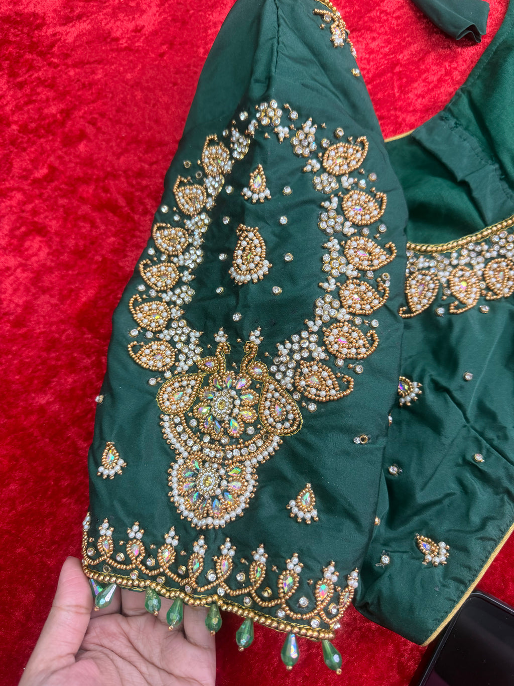 Heavy maggam work blouse