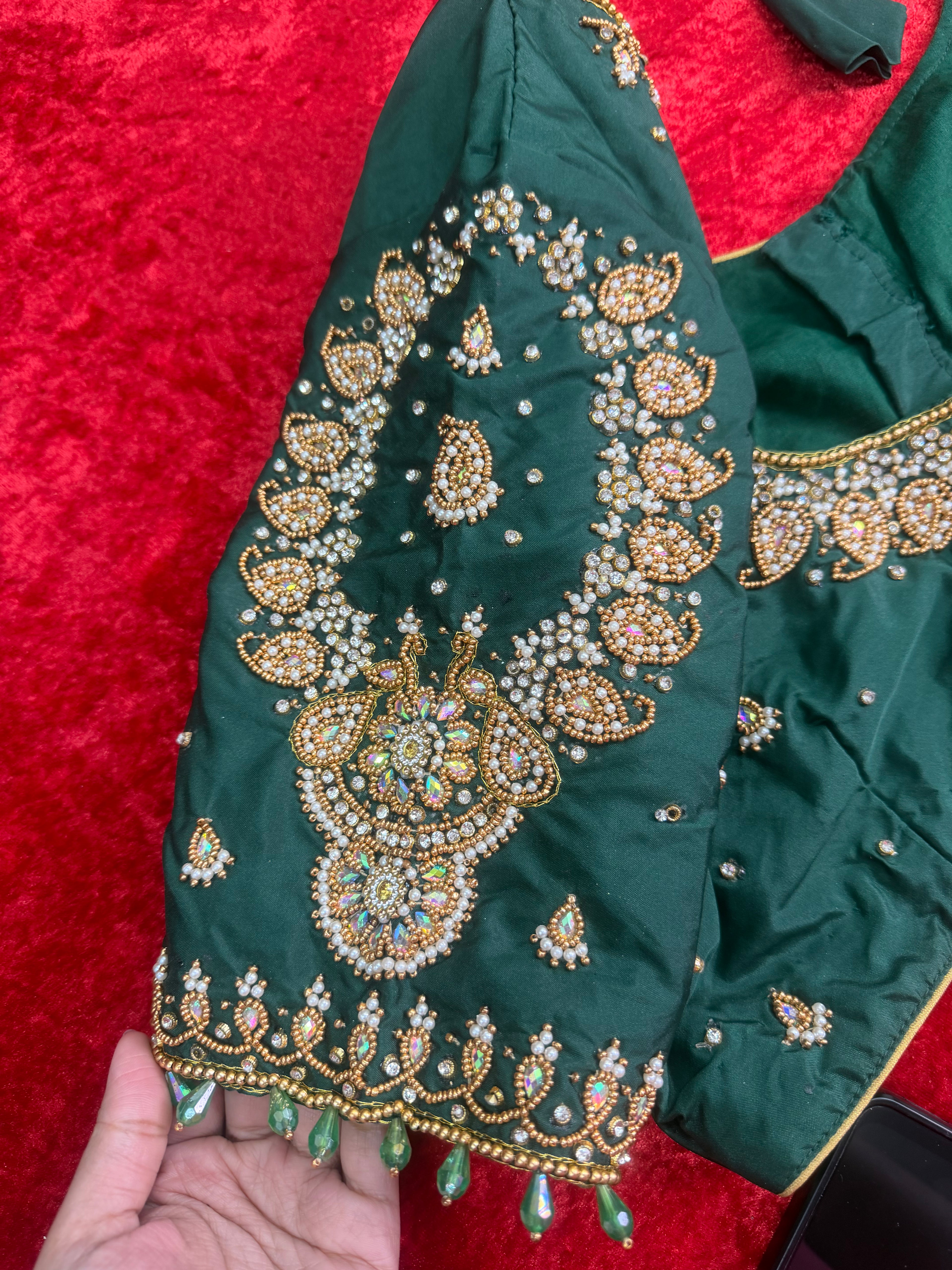 Heavy maggam work blouse