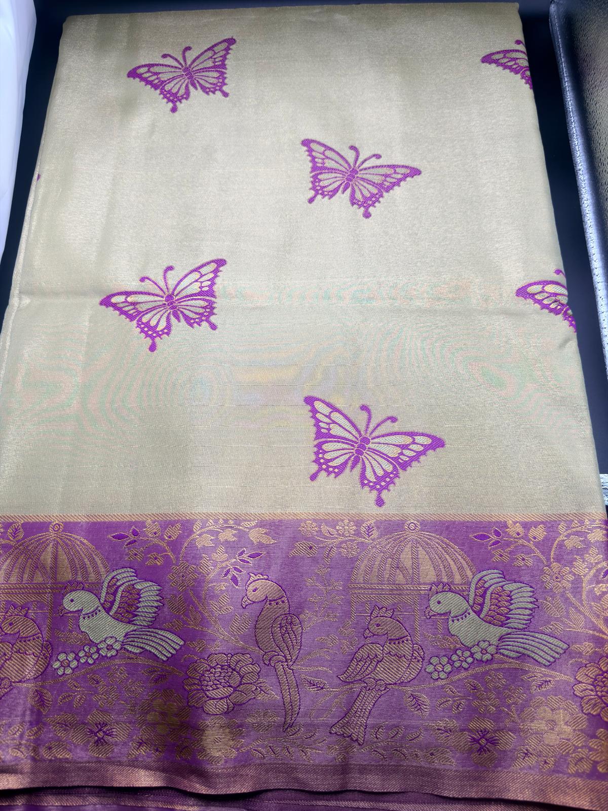 Dharmavaram Semi Pattu Saree with Unstitched Blouse Piece
