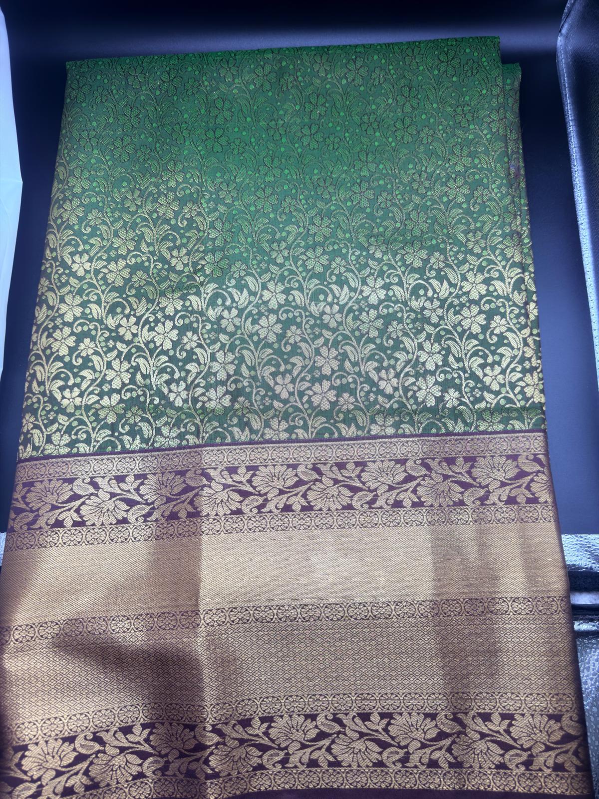 Premium Dharmavaram Semi Pattu Gifting Saree with Unstitched Blouse Piece