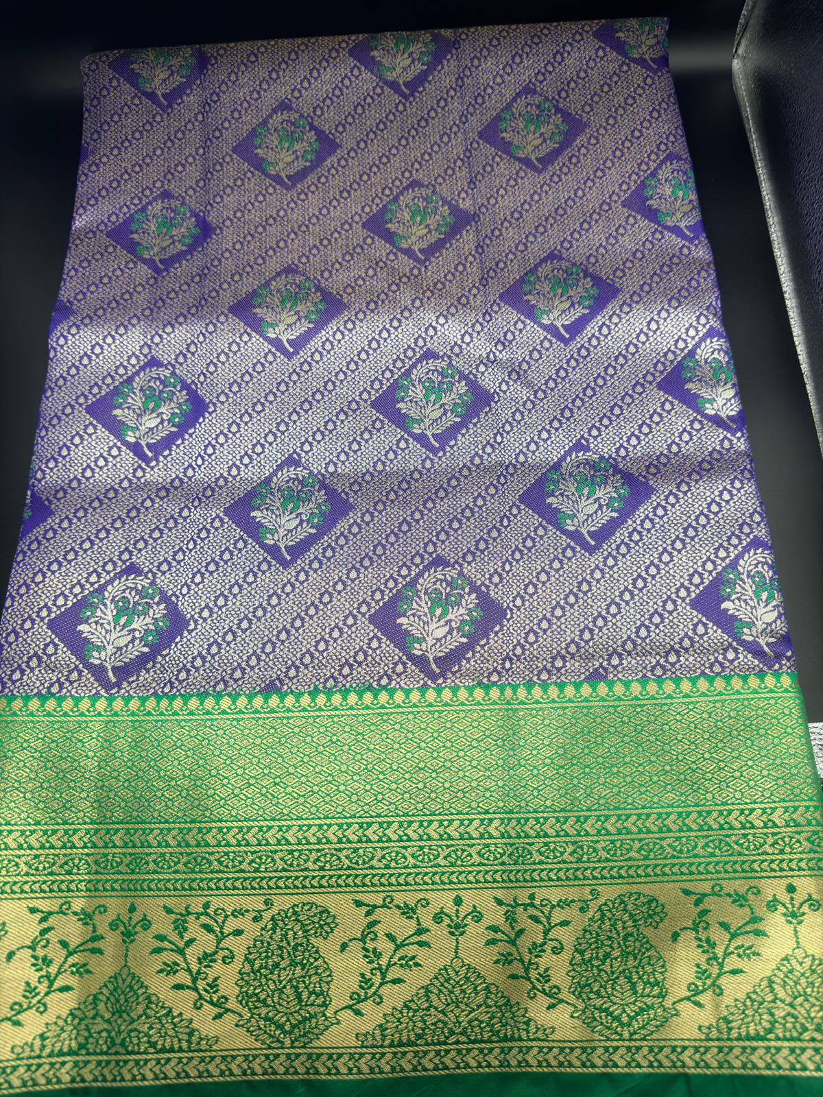 Premium Dharmavaram Semi Pattu Gifting Saree with Unstitched Blouse Piece