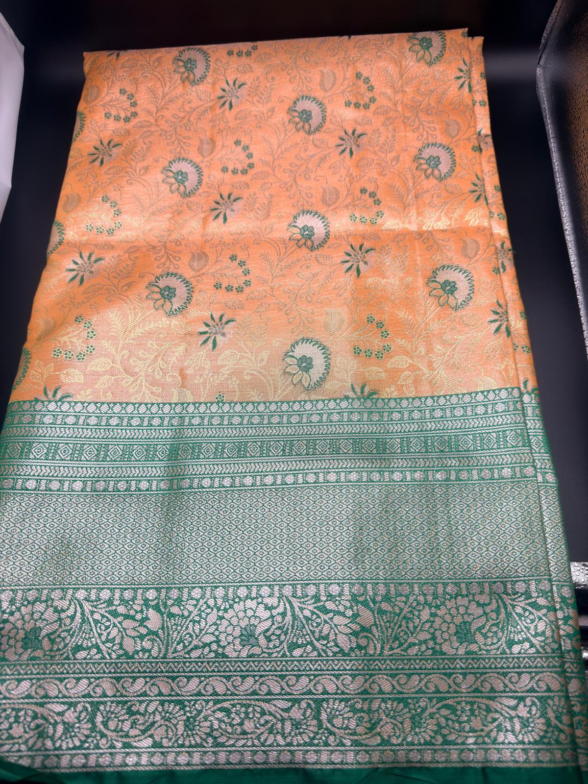 Premium Dharmavaram Semi Pattu Gifting Saree with Unstitched Blouse Piece