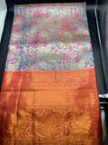 Premium Dharmavaram Semi Pattu Gifting Saree with Unstitched Blouse Piece